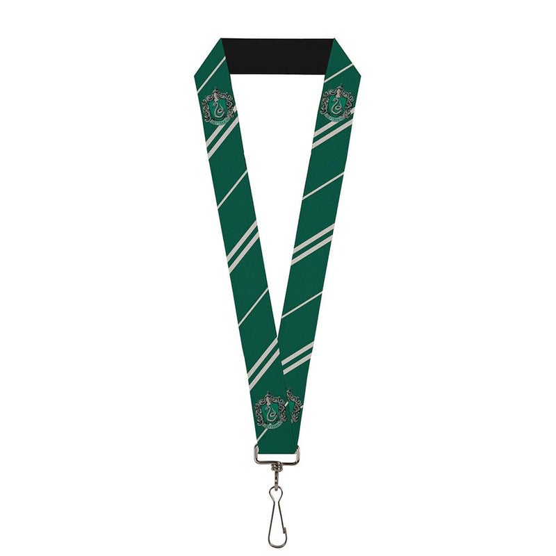 Buckle Down Buckle-Down unisex adults Lanyard - 1.0"" Slytherin Crest/Stripe5 Green/Gray Key Chain  Multicolor  One Size US - Image 1